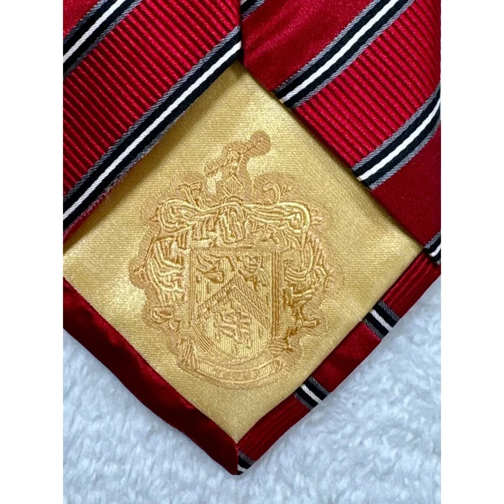 Donald J. Trump Necktie Red Striped Signature Collection Silk Tie Length‎ 59